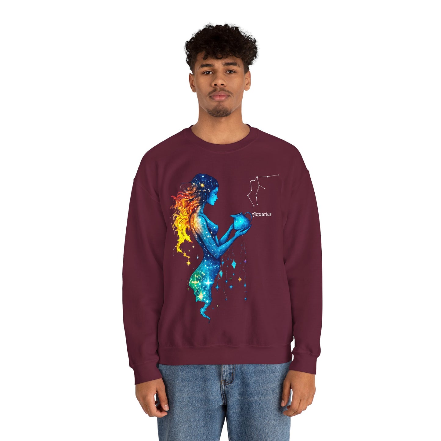 Aquarius Heavy Blend™ Crewneck Sweatshirt | Zodiac Line