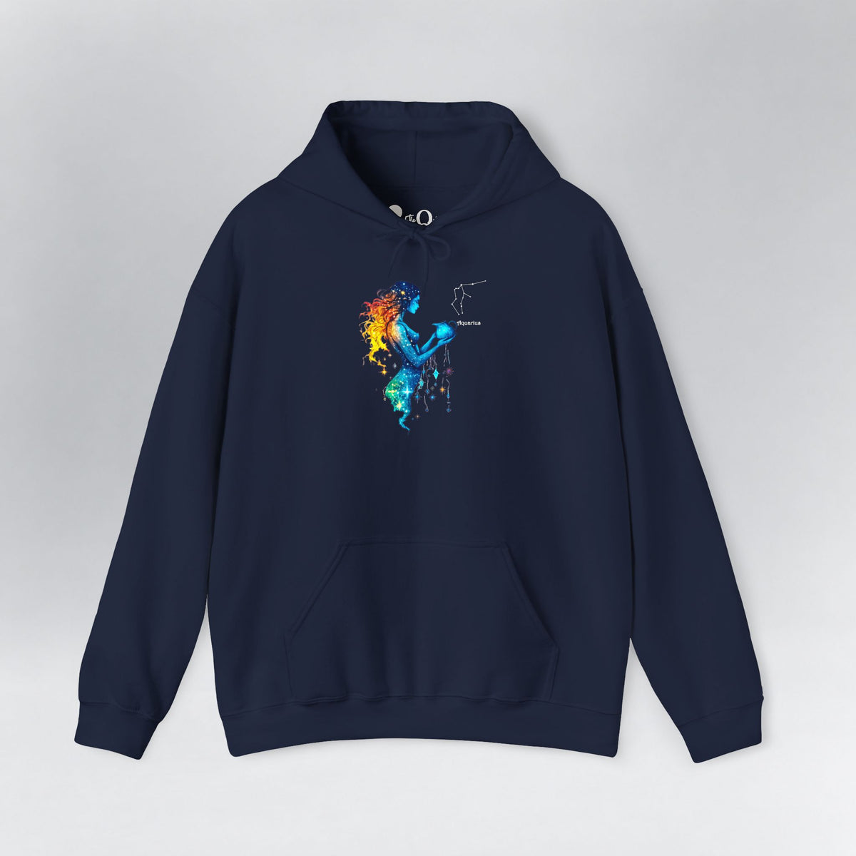 Aquarius Zodiac Hoodie Navy Hoodie