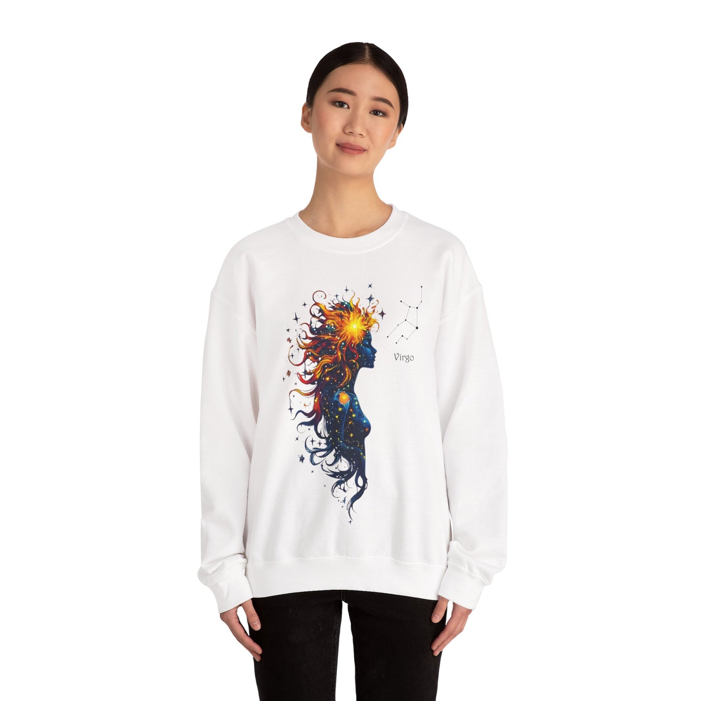 Virgo Goddess Astraea Heavy Blend™ Crewneck Sweatshirt | Zodiac Line