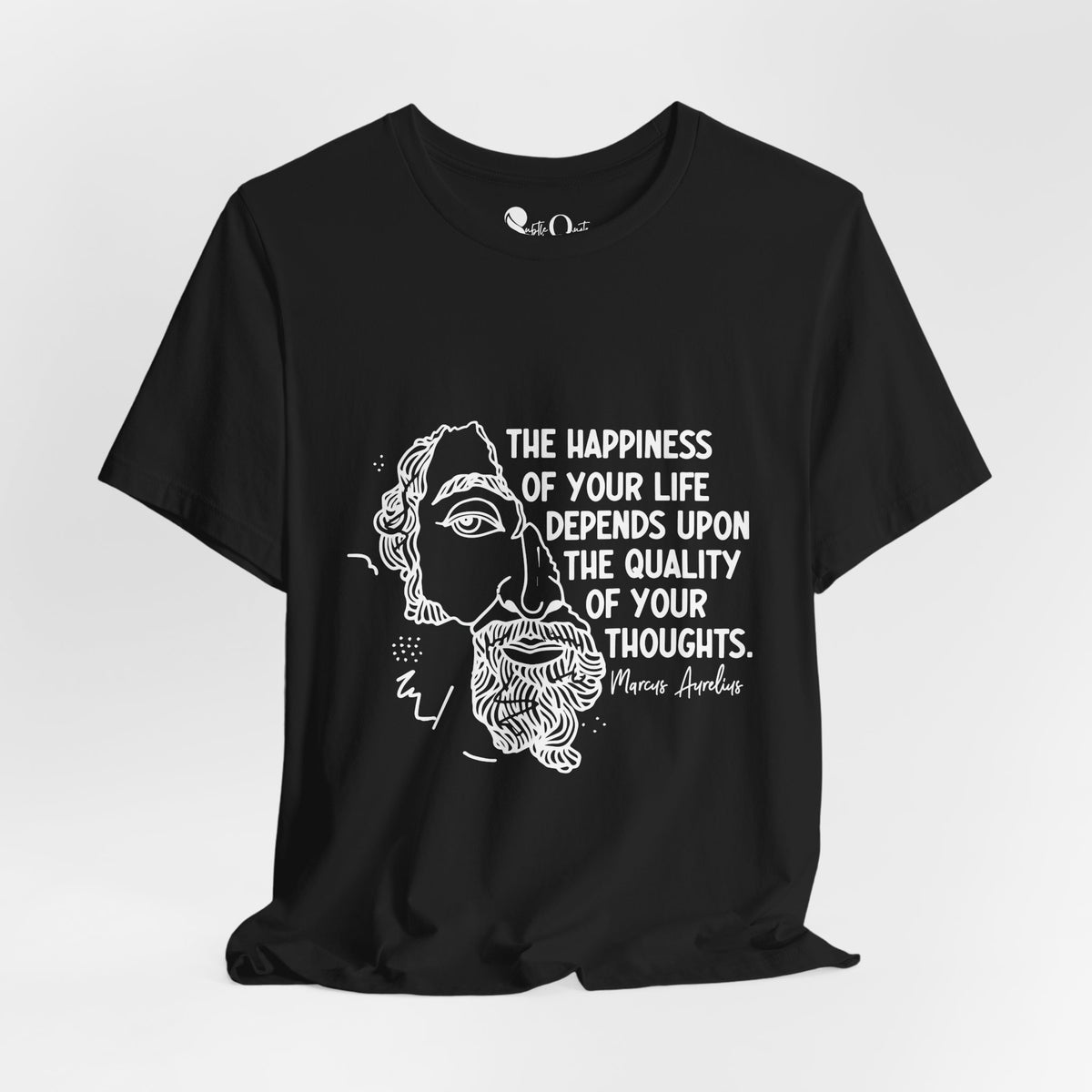 Your Thoughts | Marcus Aurelius Black T-Shirt