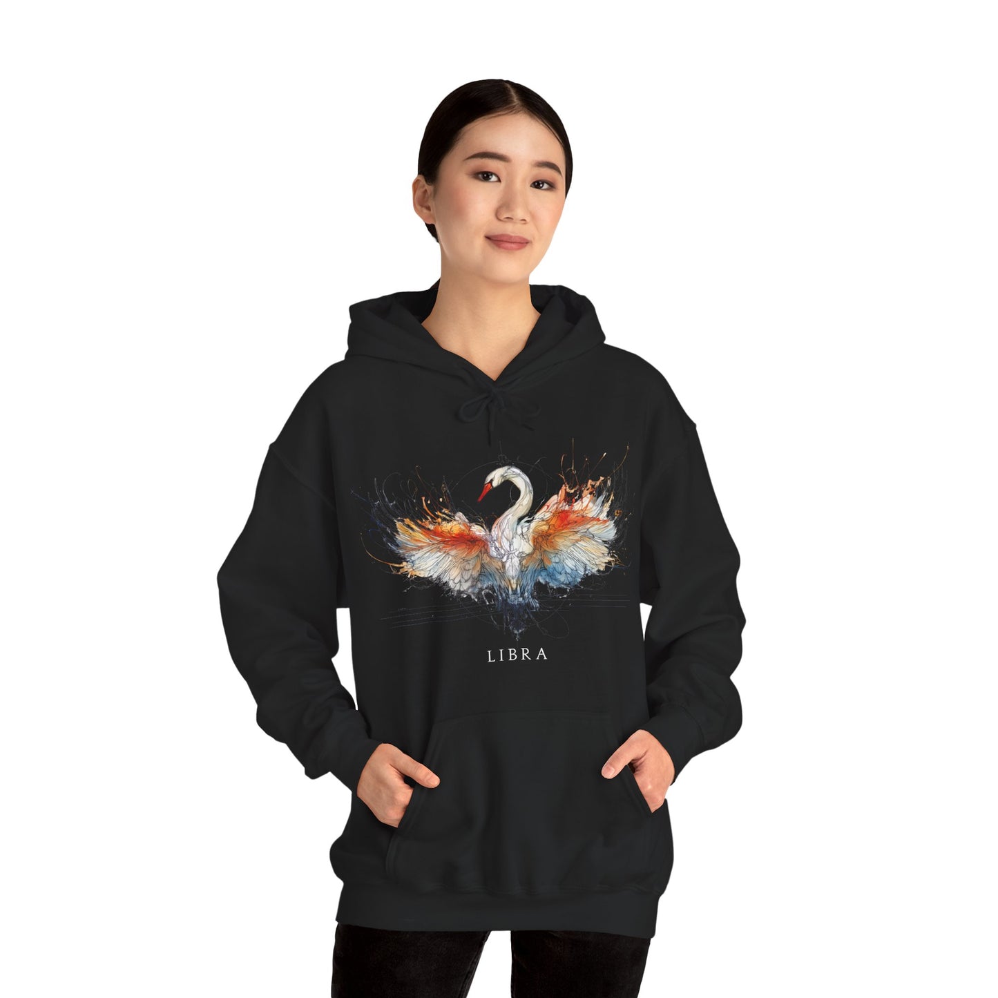 Libra Swan Heavy Blend™ Hoodie  | Zodiac Line