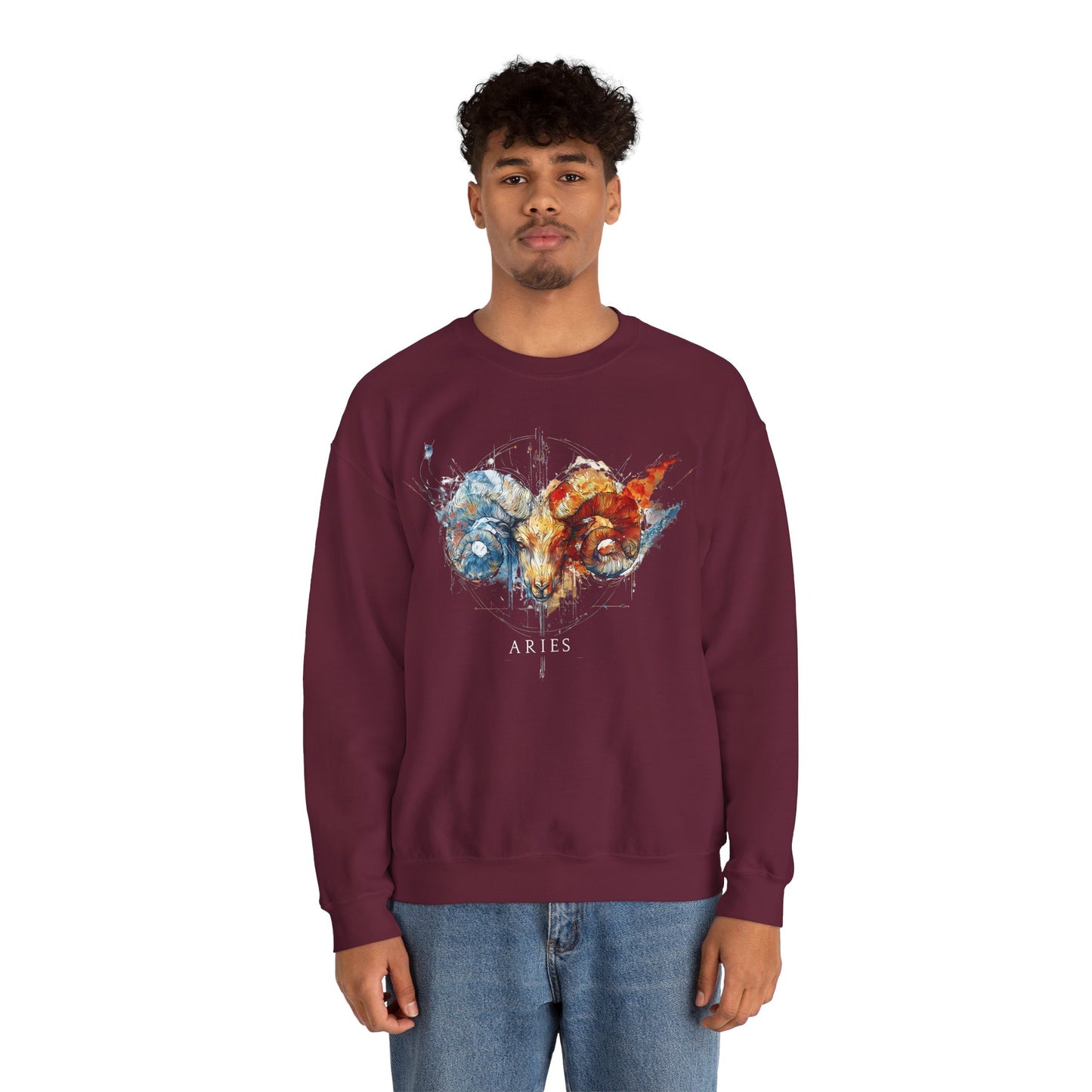 Aries Ram Heavy Blend™ Crewneck Sweatshirt | Zodiac Line