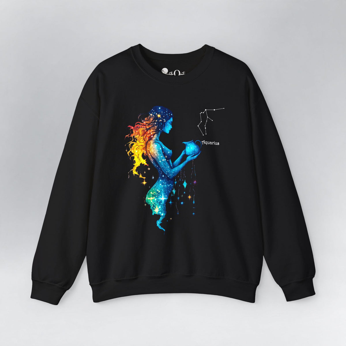Aquarius Zodiac Sweatshirt Black Sweatshirt