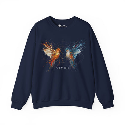 Gemini Hummingbird  Heavy Blend™ Crewneck Sweatshirt | Zodiac Line