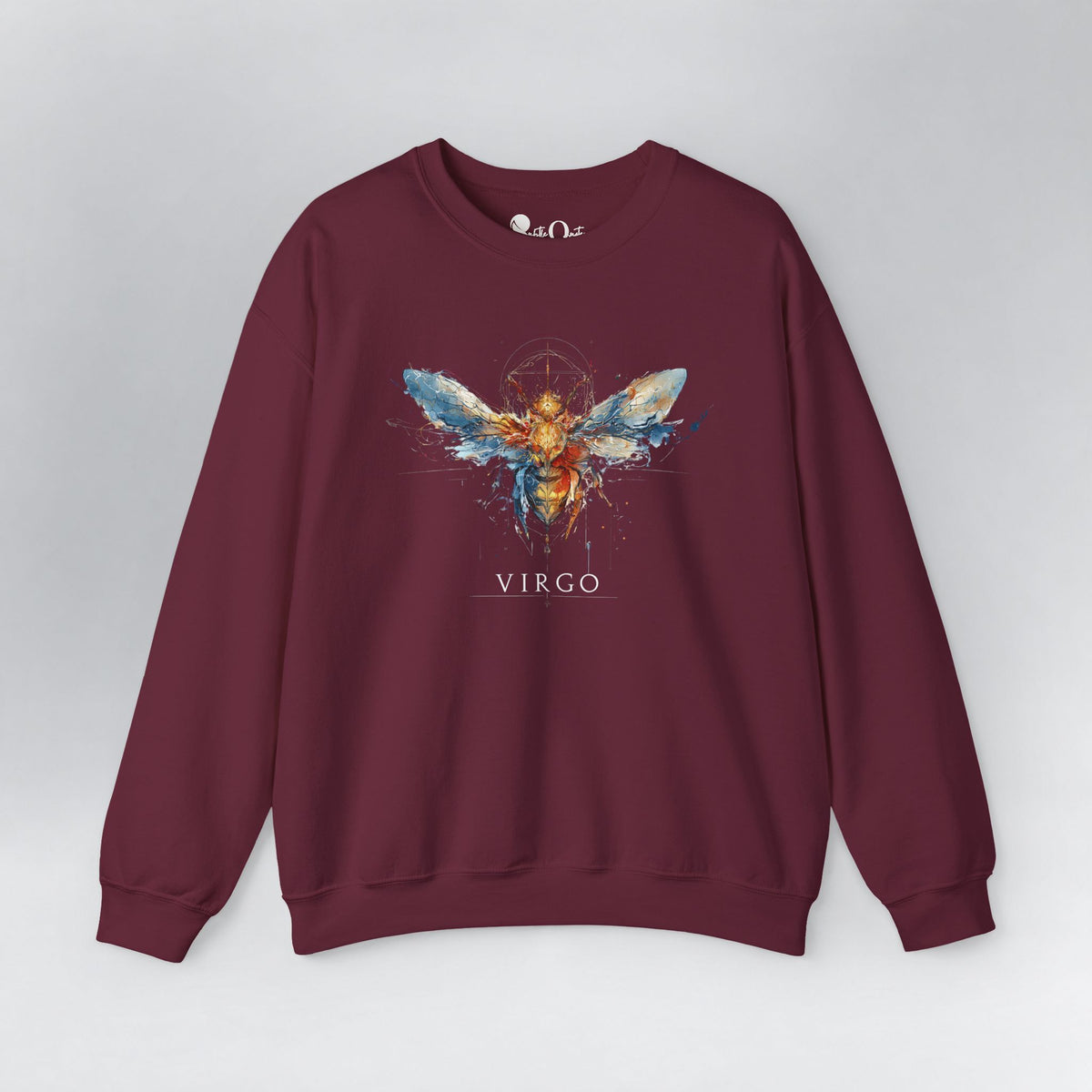 Virgo Honeybee Zodiac Sweatshirt Maroon Sweatshirt