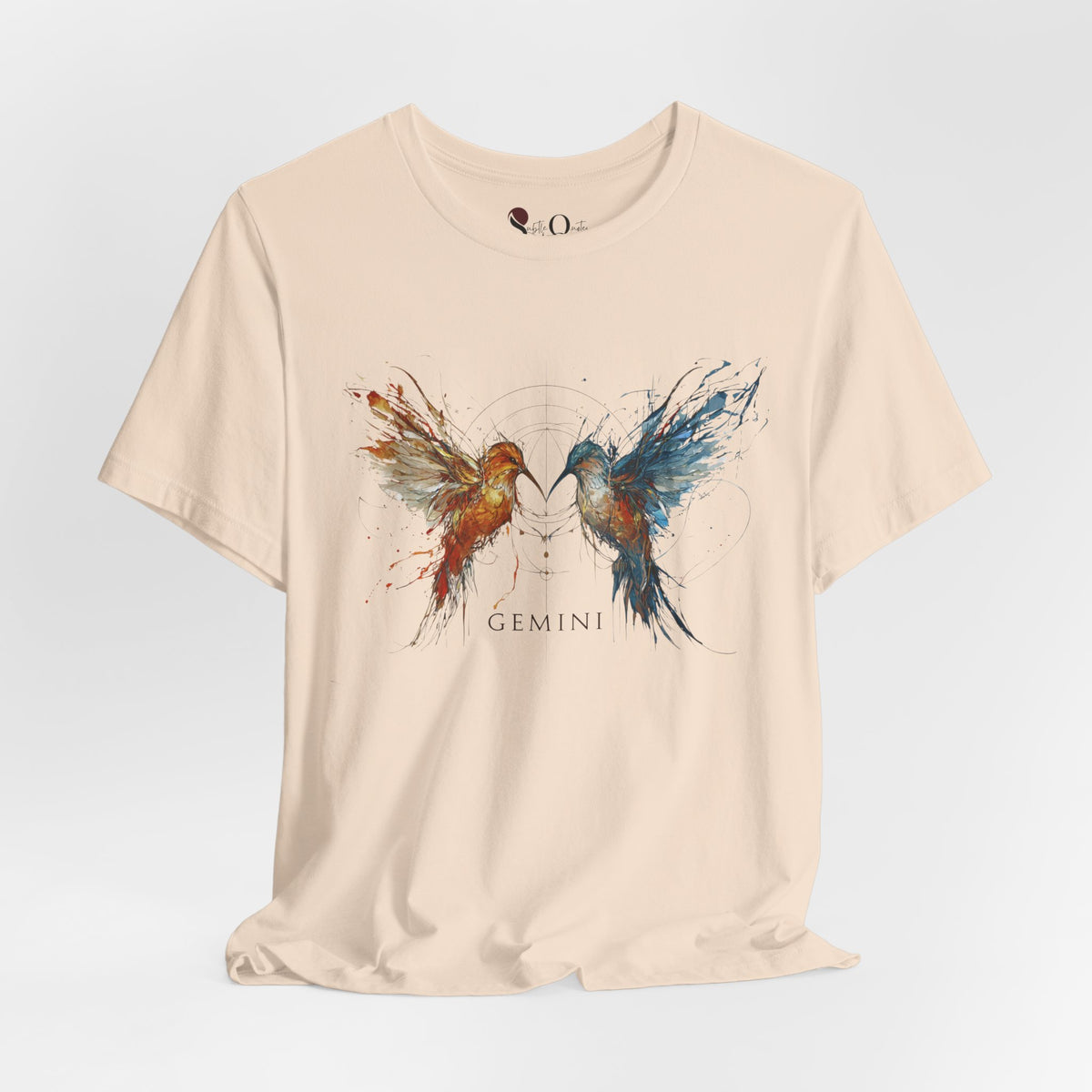 Gemini Hummingbird Zodiac T-Shirt Soft Cream T-Shirt
