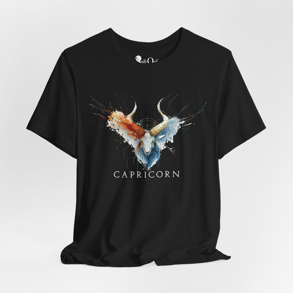 Capricorn Ibex Zodiac T-Shirt Black T-Shirt