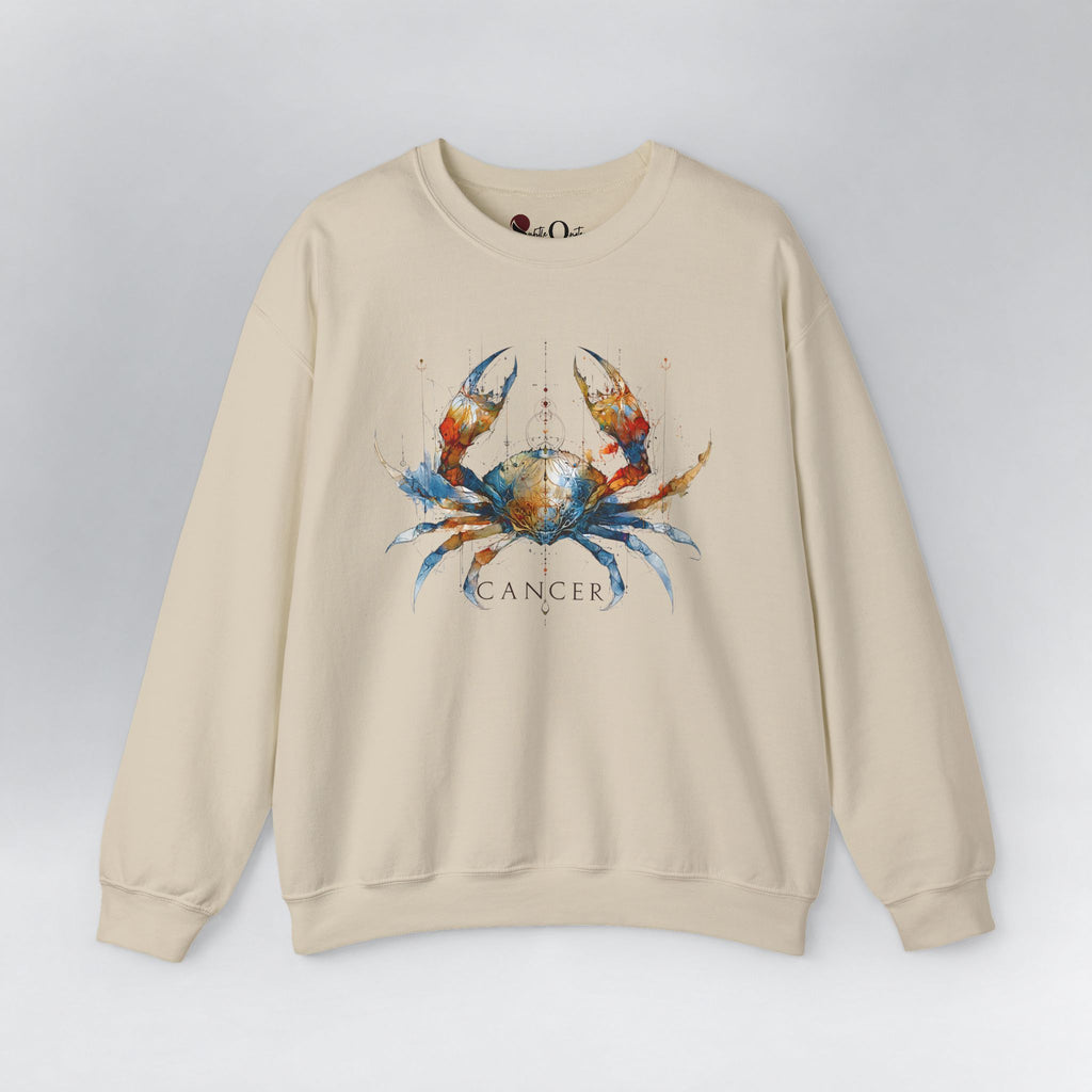 Cancer Crab Zodiac Sweatshirt Sand Sweatshirt