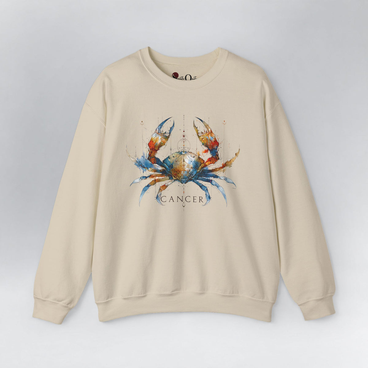 Cancer Crab Zodiac Sweatshirt Sand Sweatshirt