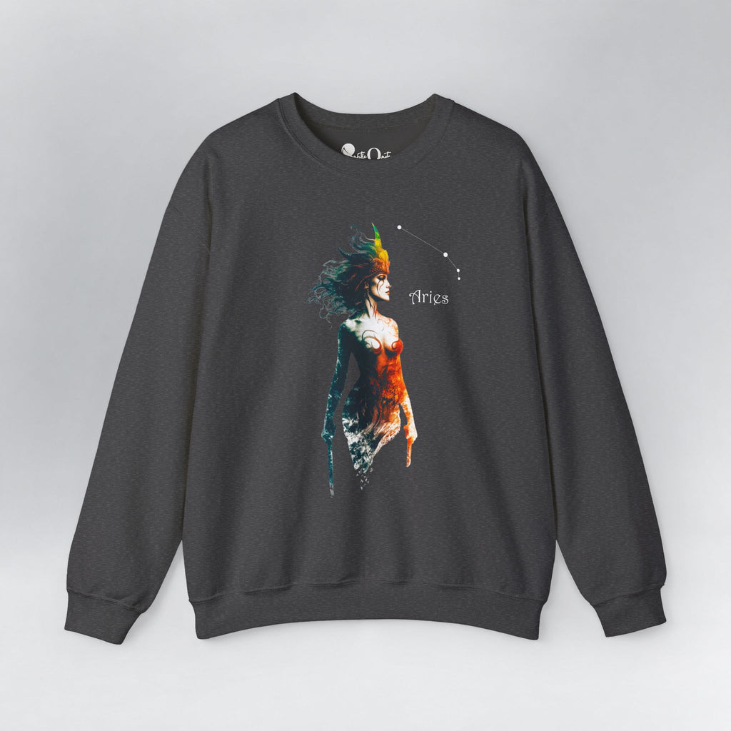 Aries Zodiac Sweatshirt Dark Heather Sweatshirt