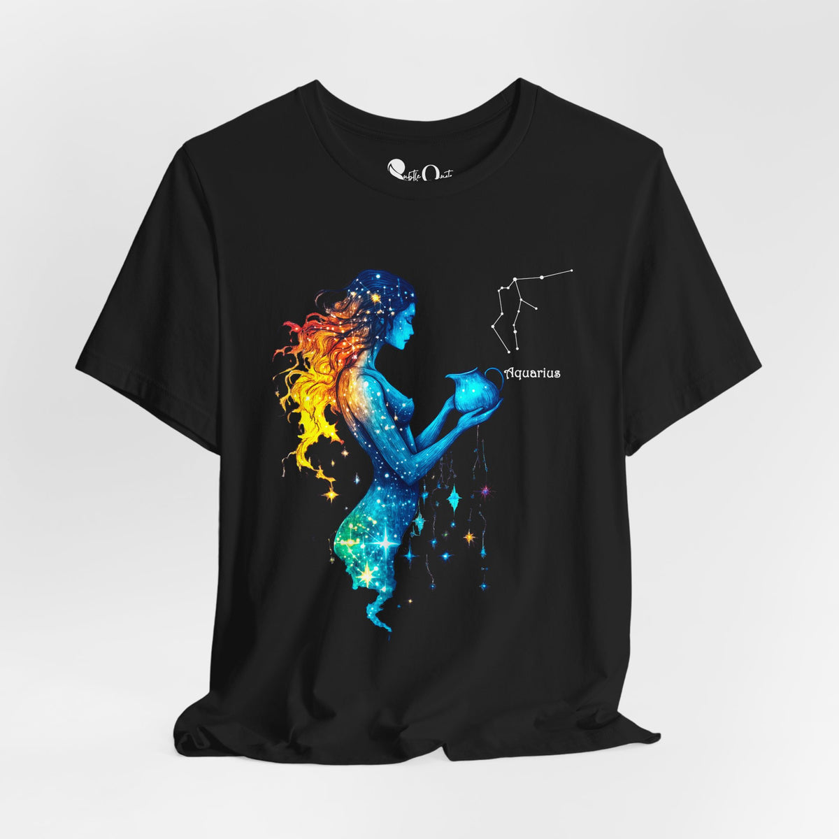Aquarius Zodiac T-Shirt Black T-Shirt