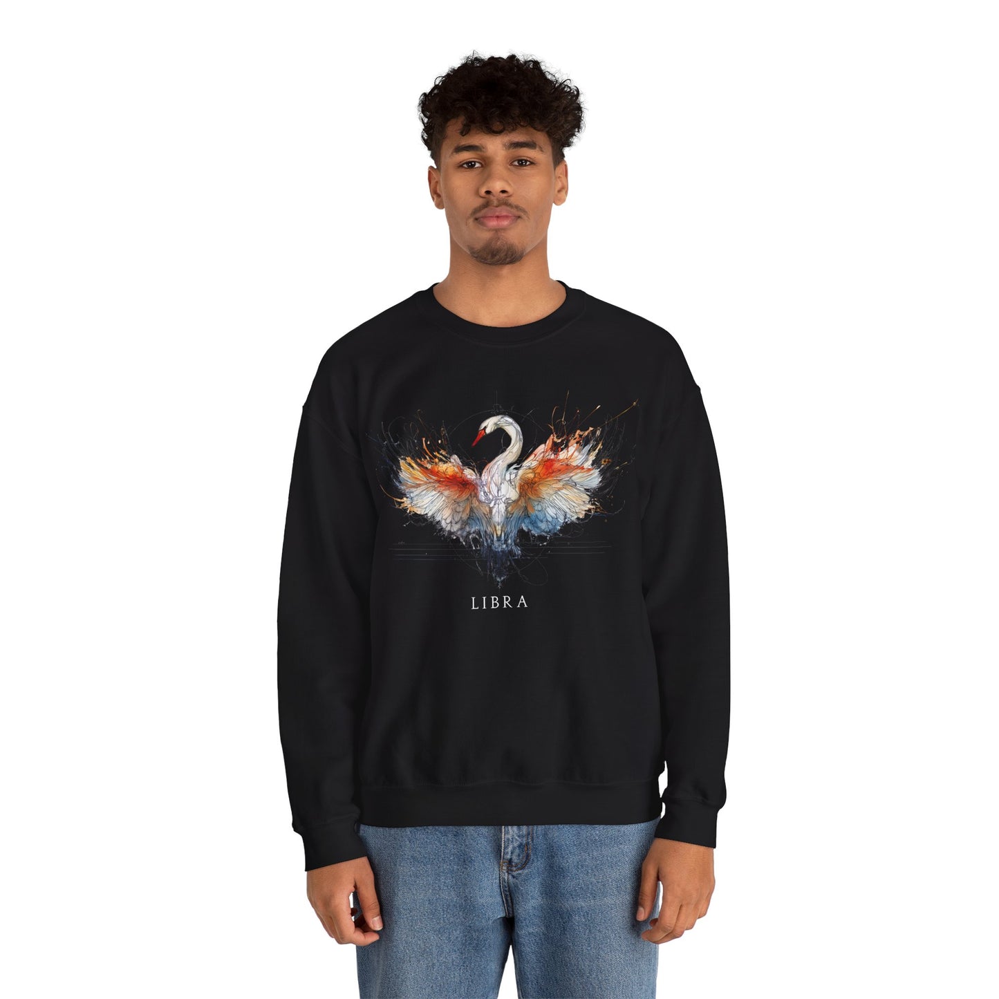 Libra Swan Heavy Blend™ Crewneck Sweatshirt | Zodiac Line