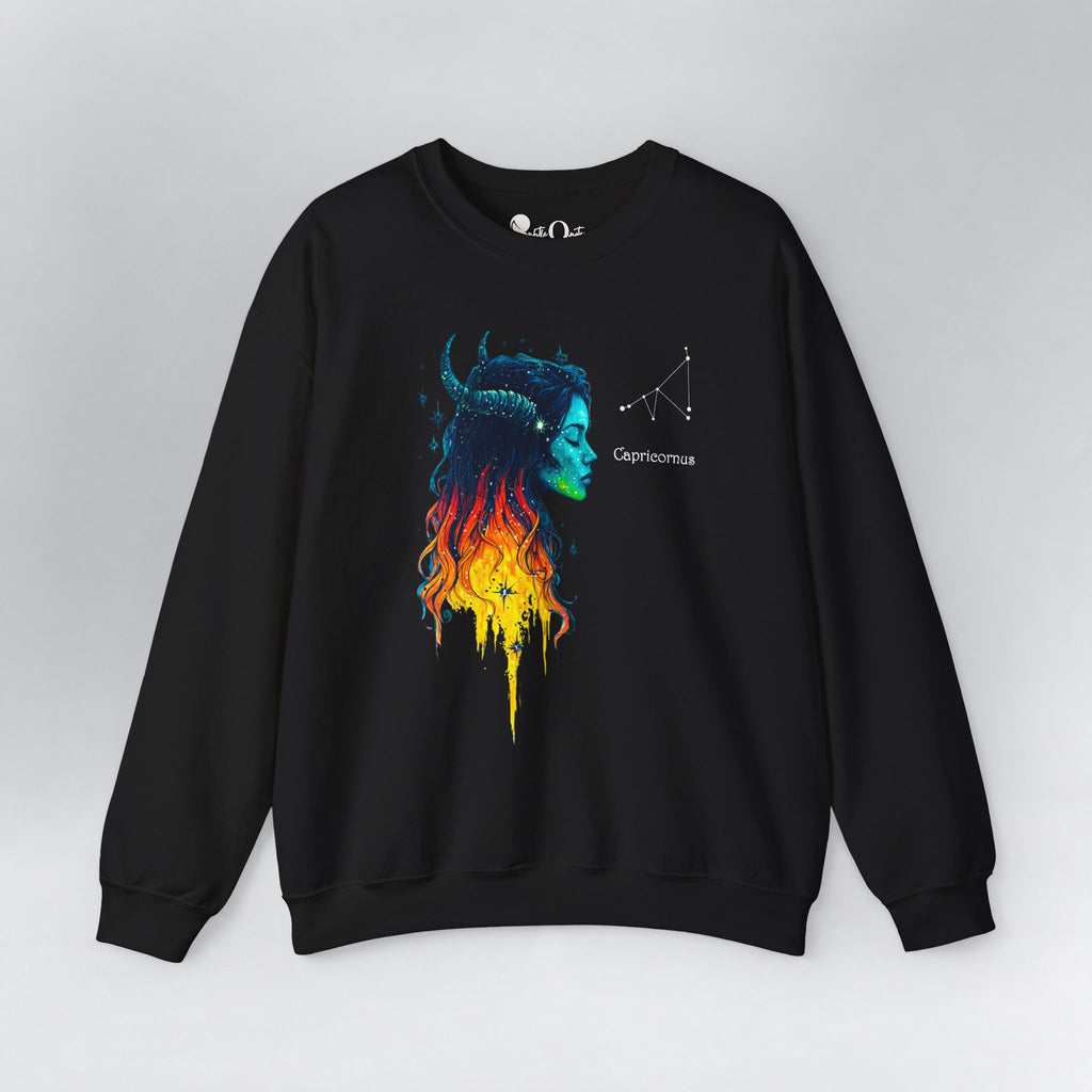 Capricorn Zodiac Sweatshirt Black Sweatshirt