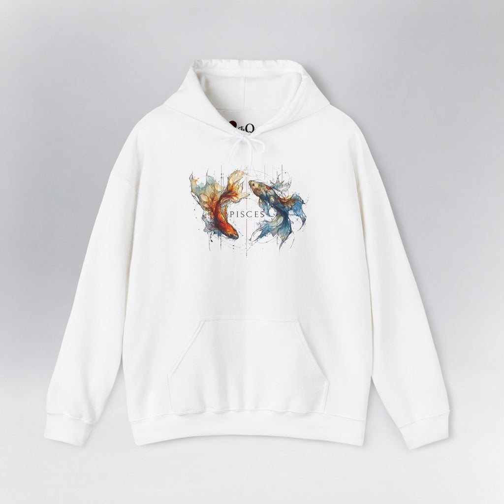 Pisces Koi Fish Zodiac Hoodie White Hoodie
