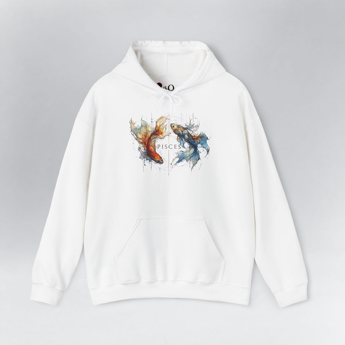 Pisces Koi Fish Zodiac Hoodie White Hoodie
