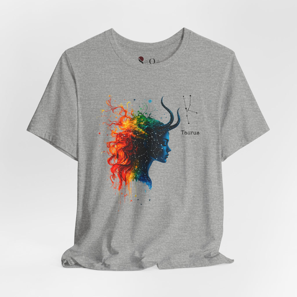 Taurus Zodiac T-Shirt Athletic Heather T-Shirt
