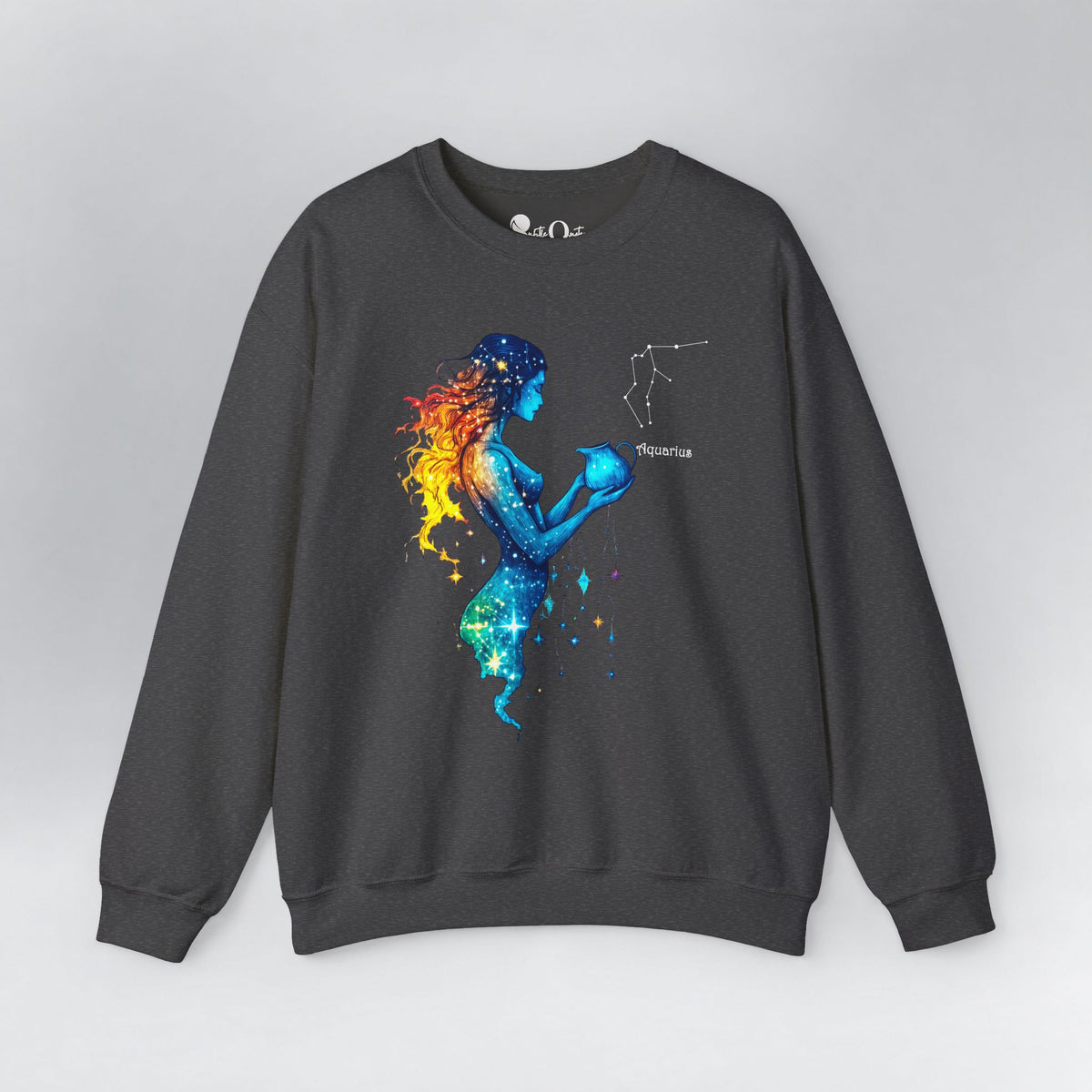 Aquarius Zodiac Sweatshirt Dark Heather Sweatshirt