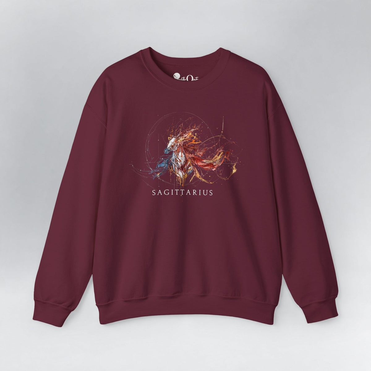 Sagittarius Horse Zodiac Sweatshirt Maroon Sweatshirt