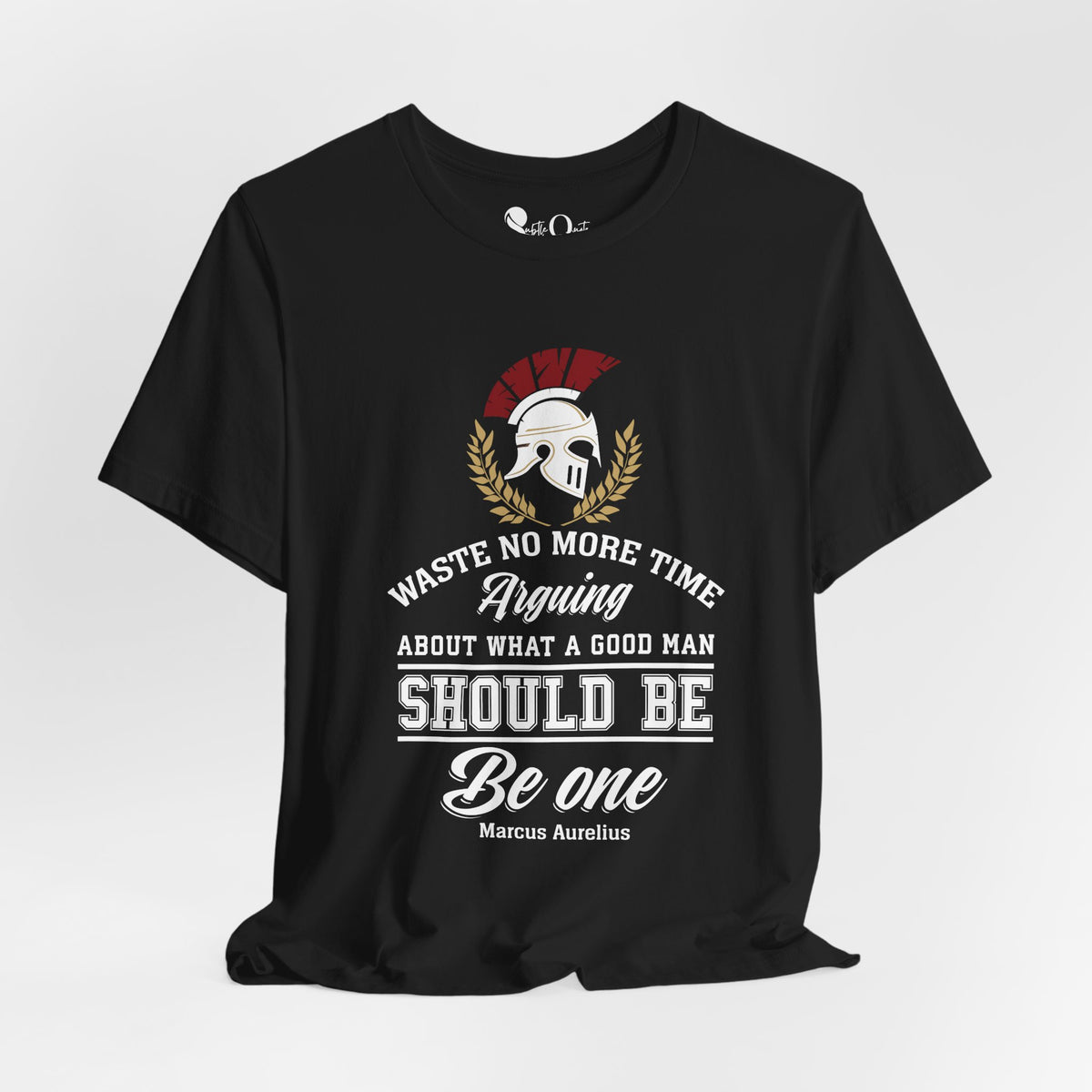 Waste No Time | Marcus Aurelius Black T-Shirt