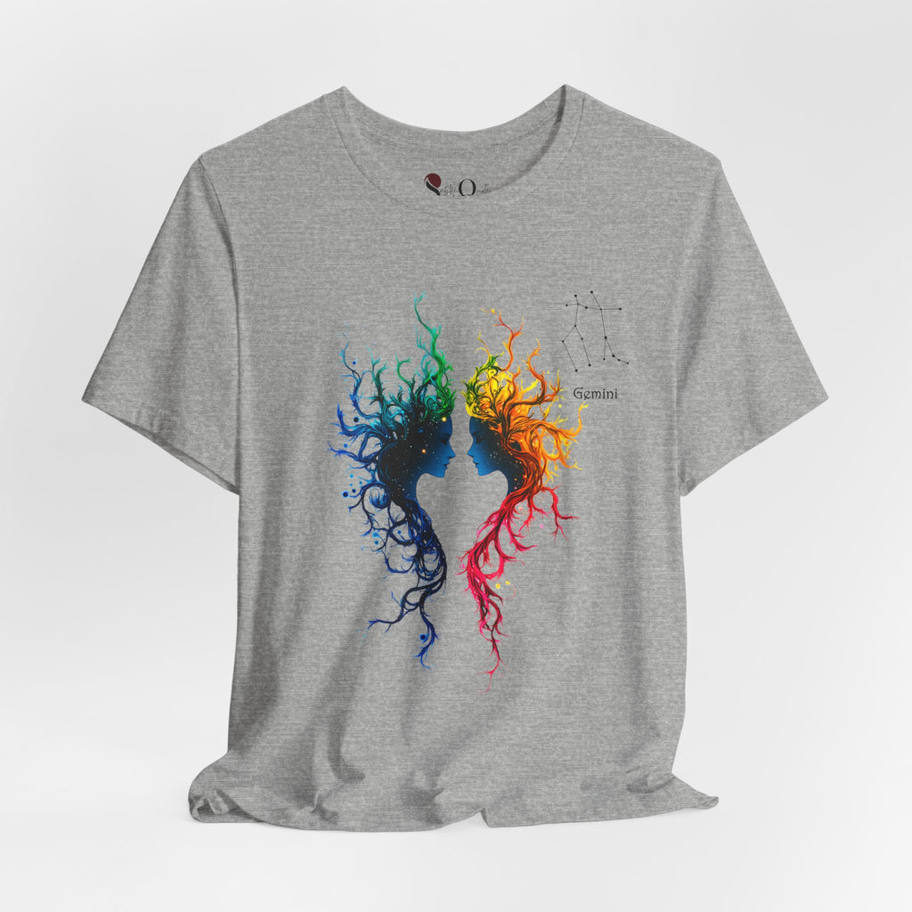 Gemini Zodiac T-Shirt Athletic Heather T-Shirt