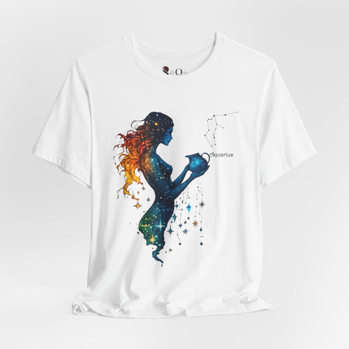 Aquarius Zodiac T-Shirt White T-Shirt