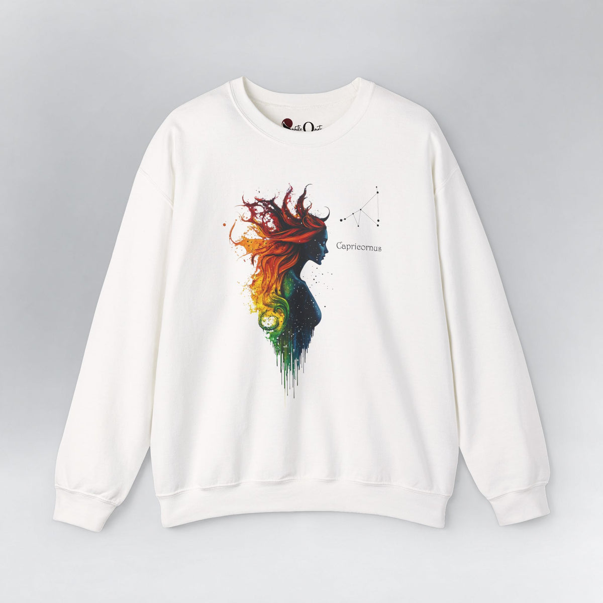 Capricorn Goddess Hestia Zodiac Sweatshirt White Sweatshirt
