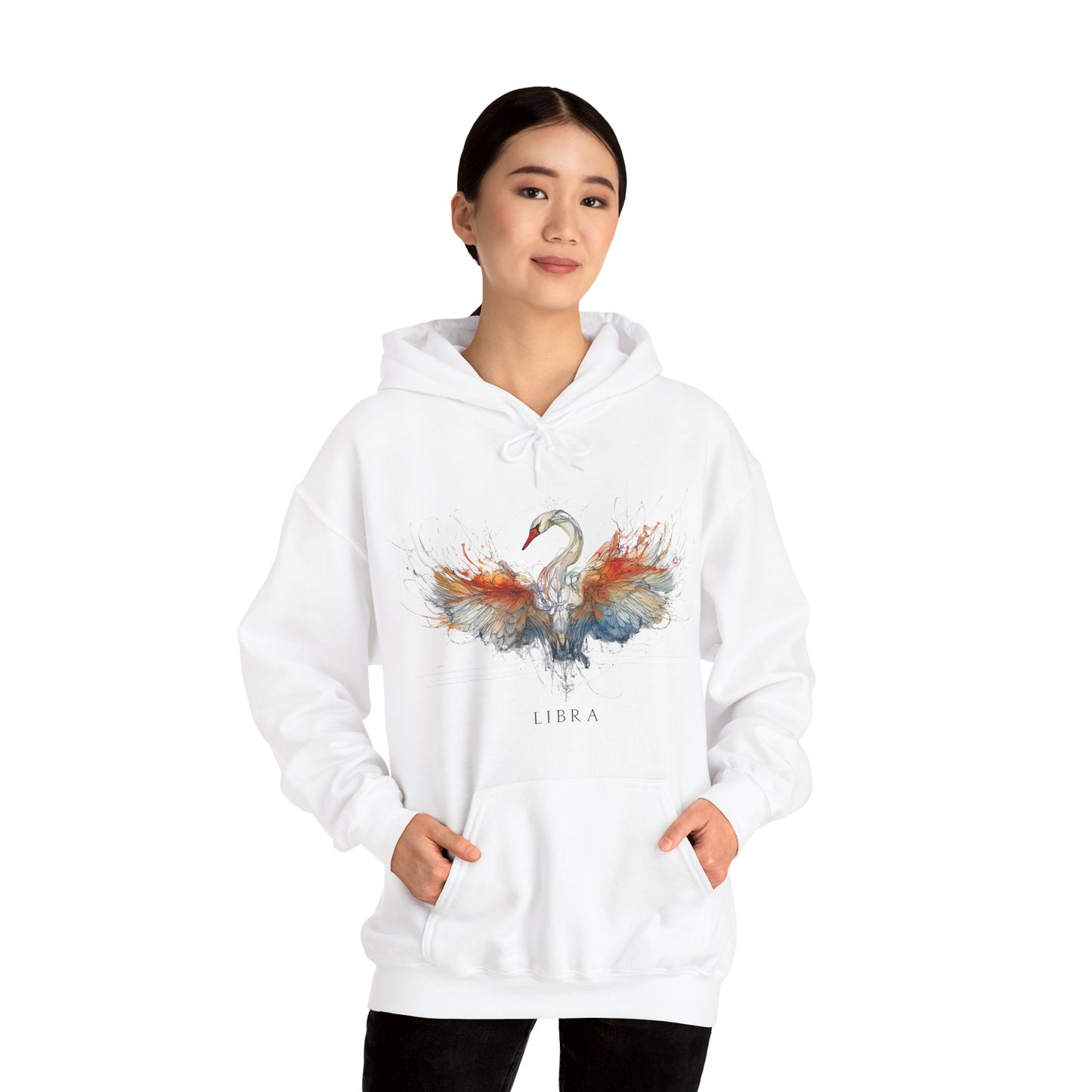 Libra Swan Heavy Blend™ Hoodie  | Zodiac Line
