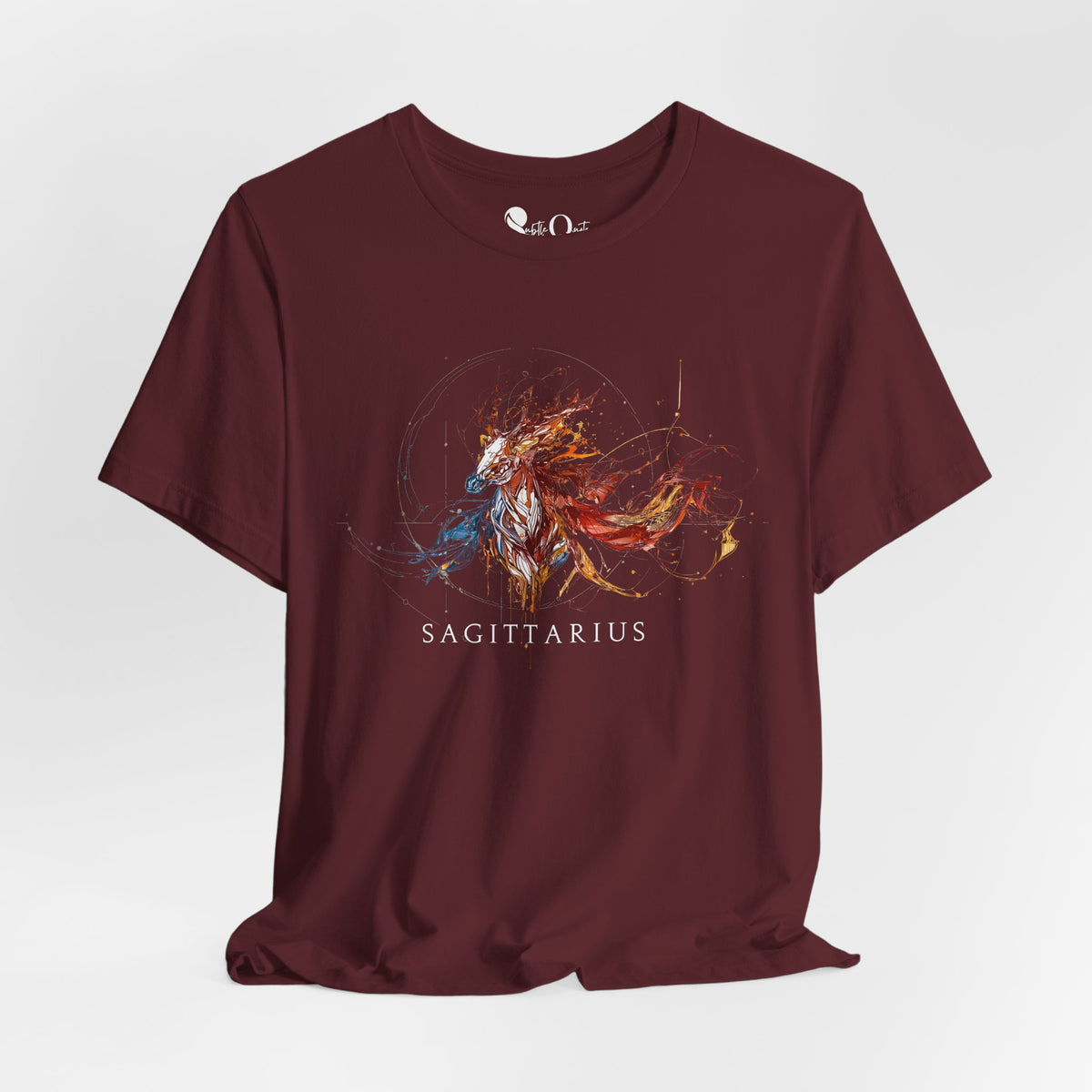Sagittarius Horse Zodiac T-Shirt Maroon T-Shirt