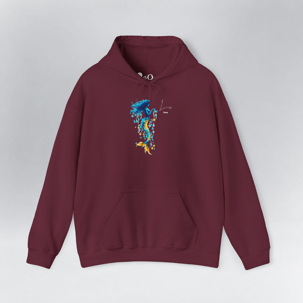 Pisces Zodiac Hoodie Maroon Hoodie