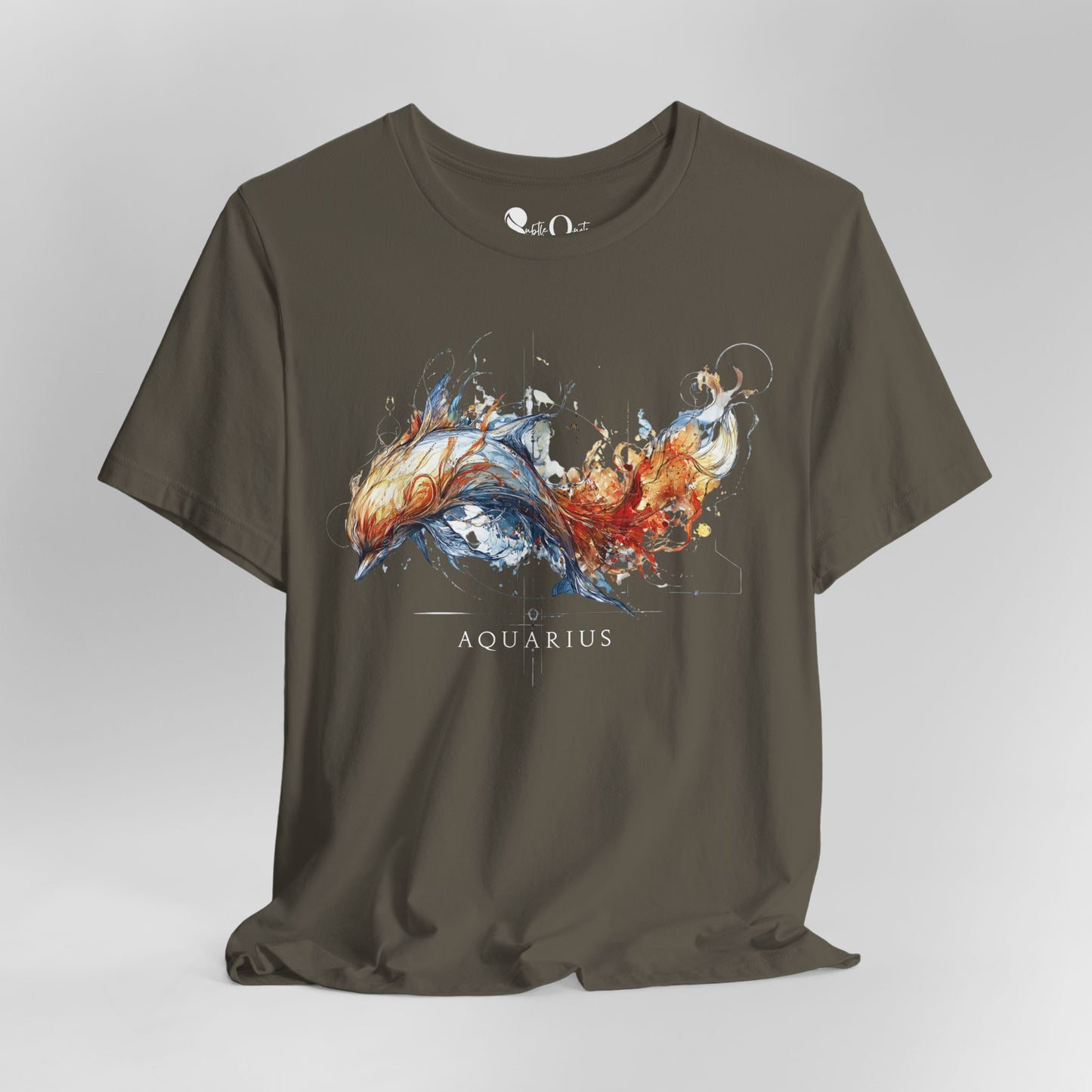 Aquarius Dolphin Dark | Zodiac Line