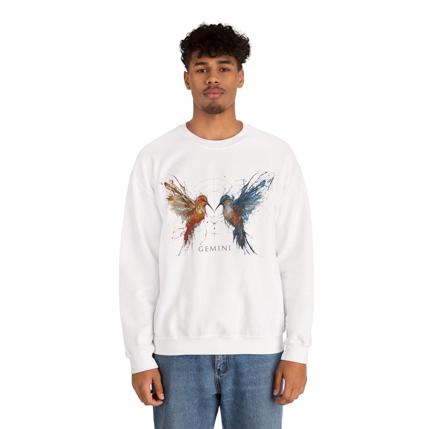 Gemini Hummingbird  Heavy Blend™ Crewneck Sweatshirt | Zodiac Line