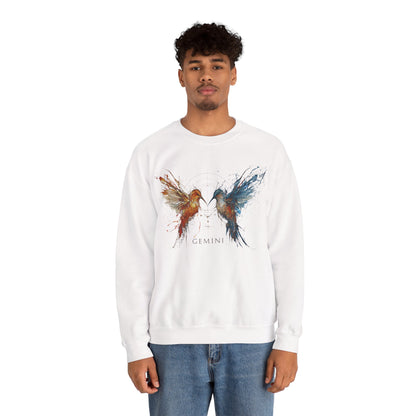 Gemini Hummingbird  Heavy Blend™ Crewneck Sweatshirt | Zodiac Line