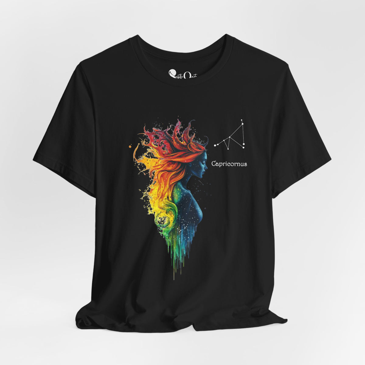 Capricorn Goddess Hestia Zodiac T-Shirt Black T-Shirt