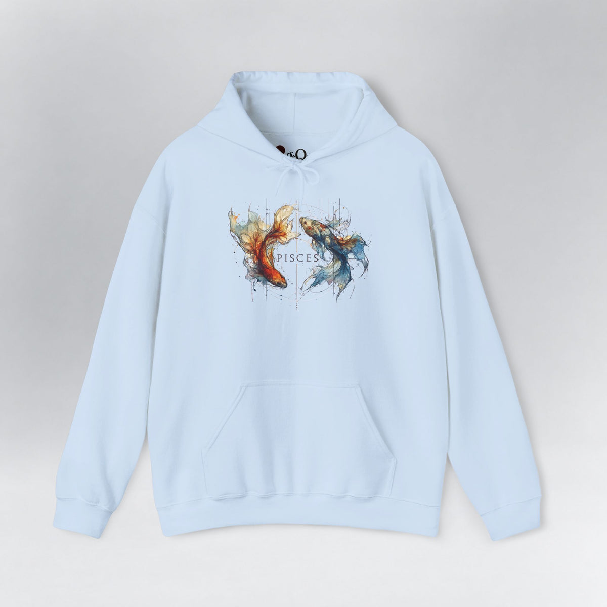 Pisces Koi Fish Zodiac Hoodie Light Blue Hoodie