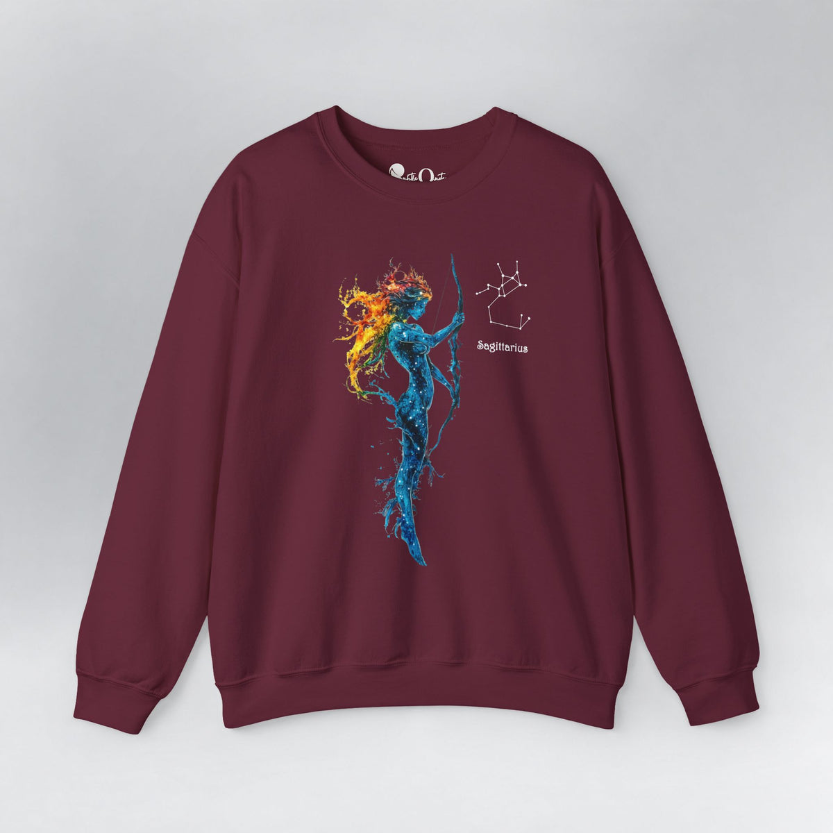 Sagittarius I Zodiac Sweatshirt Maroon Sweatshirt