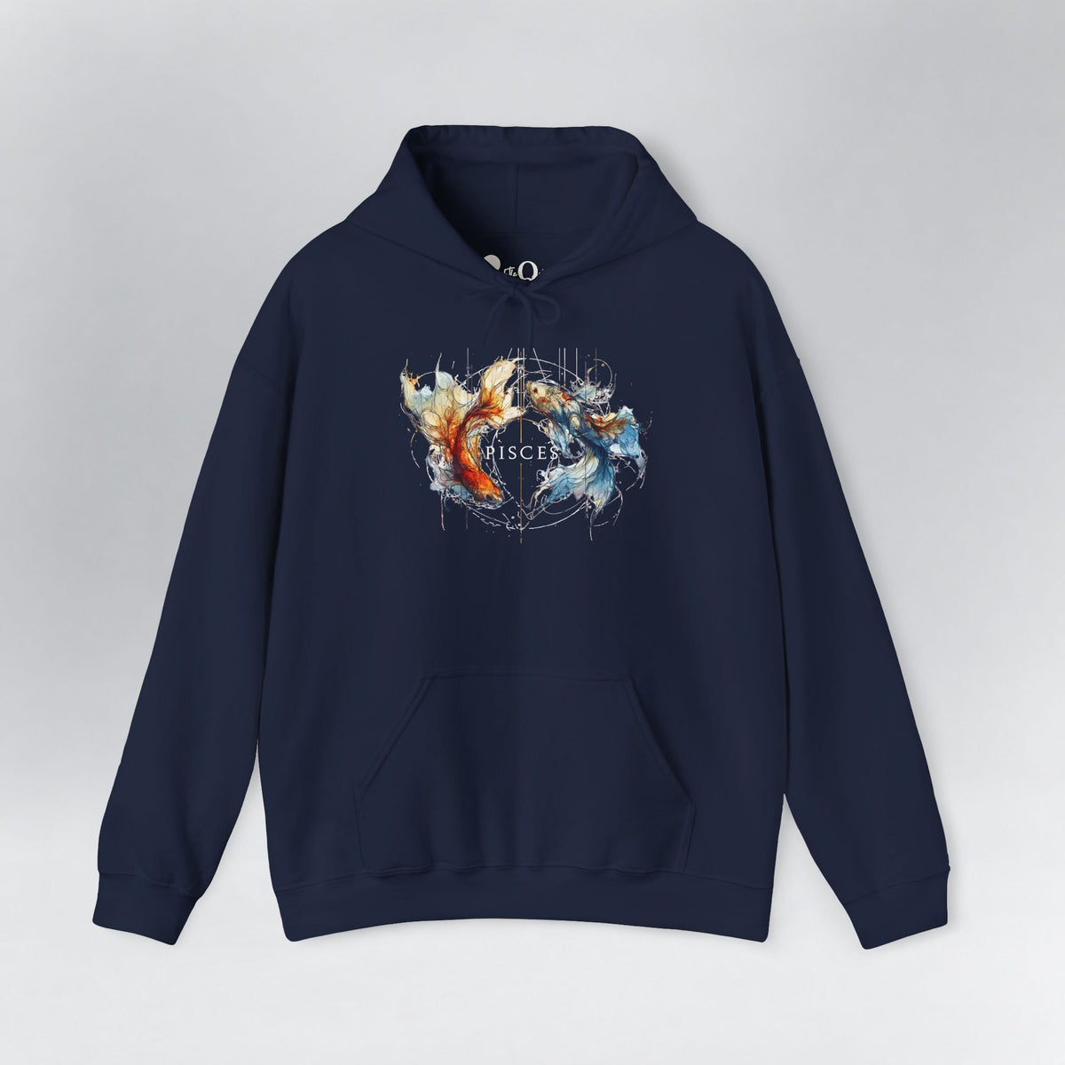 Pisces Koi Fish Zodiac Hoodie Navy Hoodie