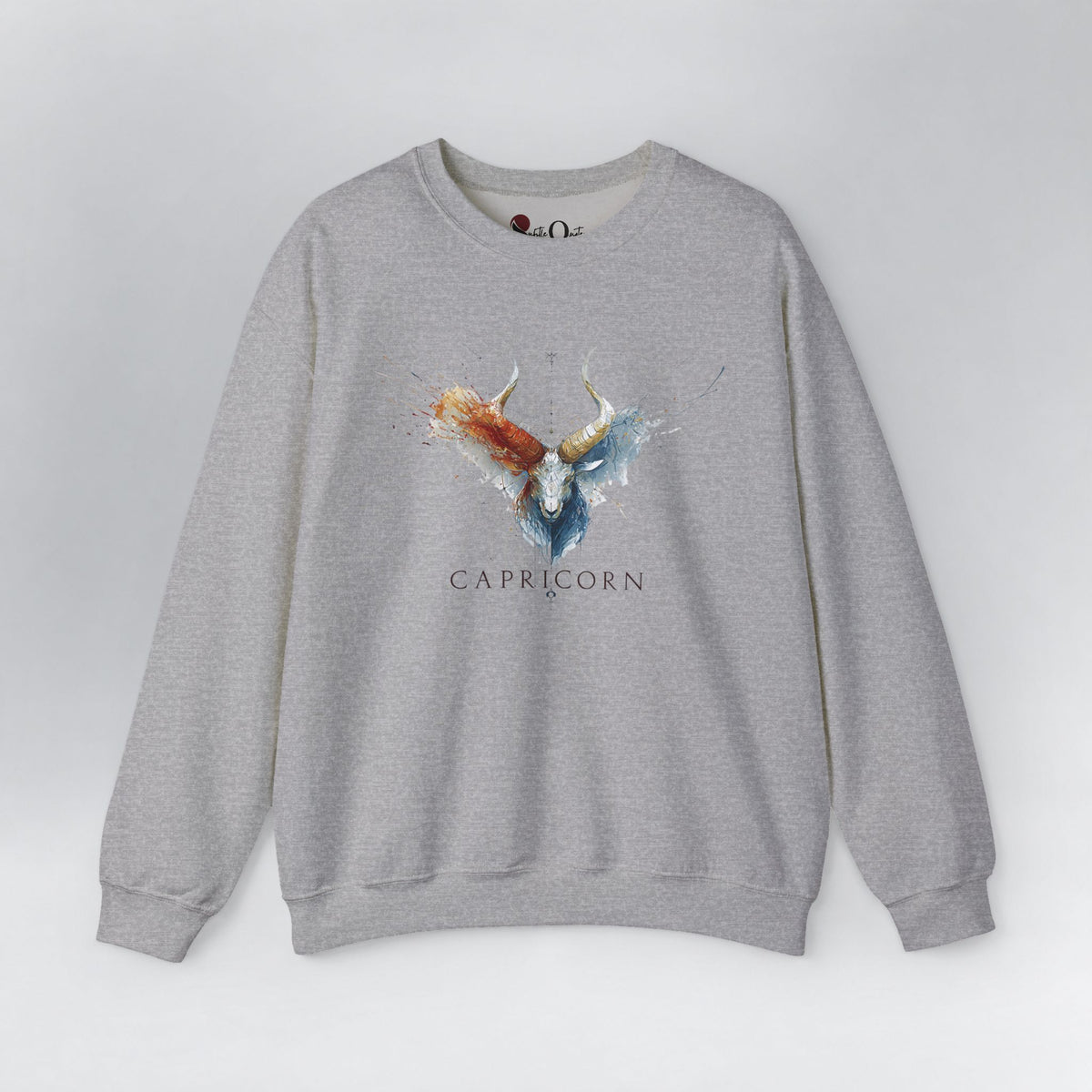 Capricorn Ibex Zodiac Sweatshirt Sport Grey Sweatshirt