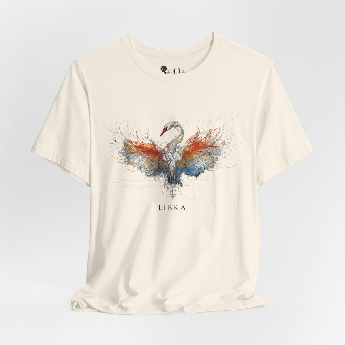 Libra Swan Zodiac T-Shirt Natural T-Shirt