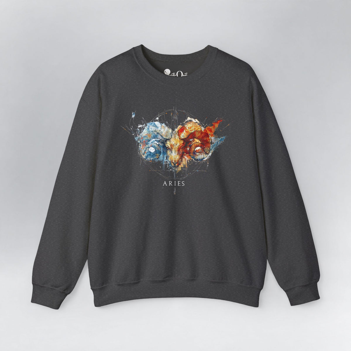 Aries Ram Zodiac Sweatshirt Dark Heather Sweatshirt