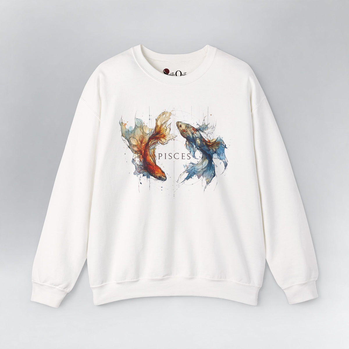 Pisces Koi Fish Zodiac Sweatshirt White Sweatshirt