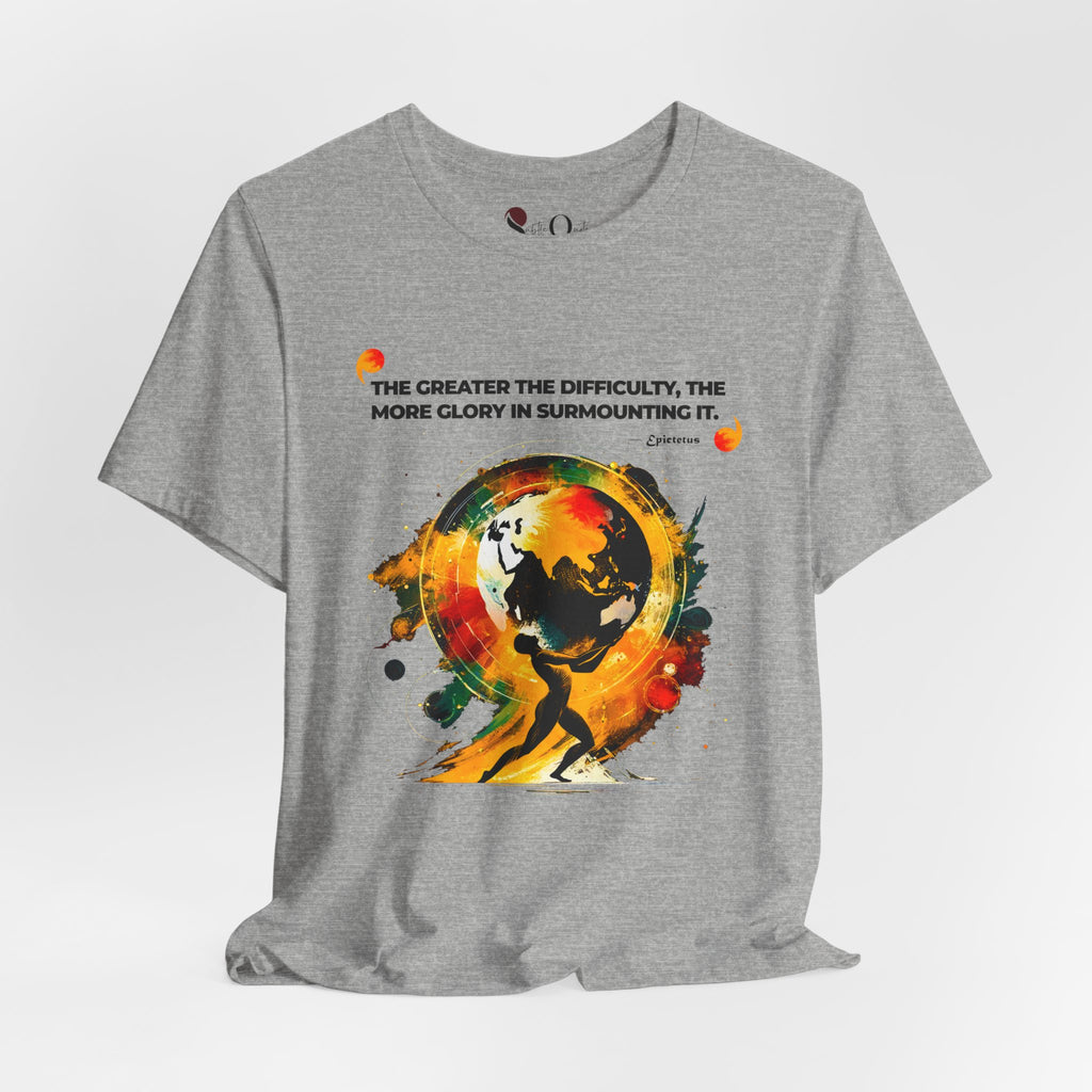 World on His Shoulders | Epictetus Athletic Heather T-Shirt