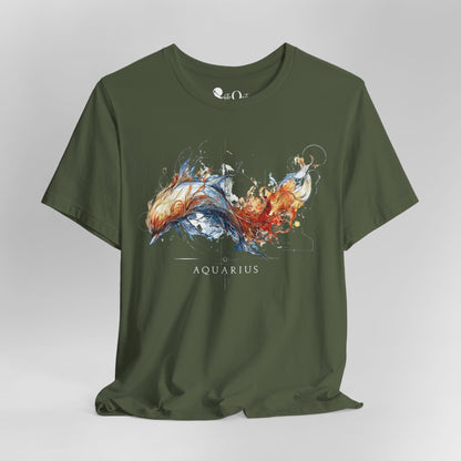 Aquarius Dolphin Dark | Zodiac Line