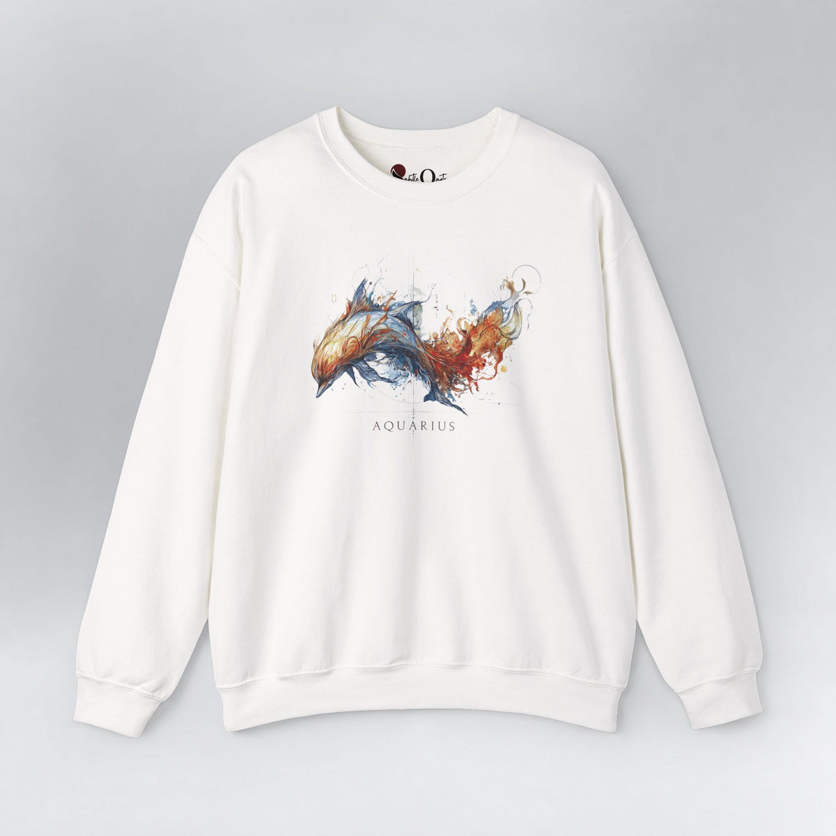 Aquarius Dolphin Sweatshirt White Sweatshirt