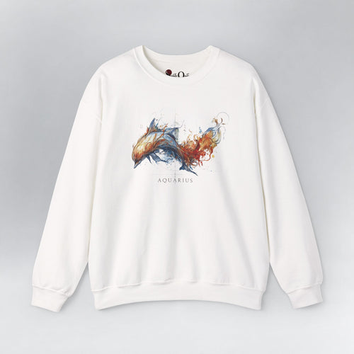 Aquarius Dolphin Sweatshirt White Sweatshirt