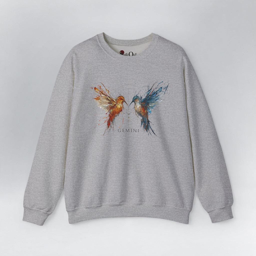 Gemini Hummingbird Zodiac Sweatshirt Sport Grey Sweatshirt