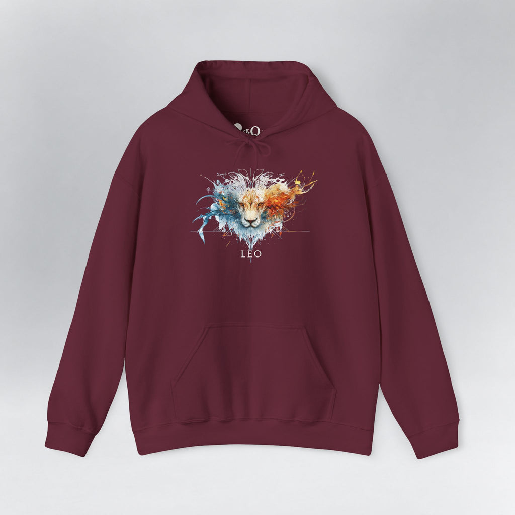 Leo Lion Zodiac Hoodie Maroon Hoodie
