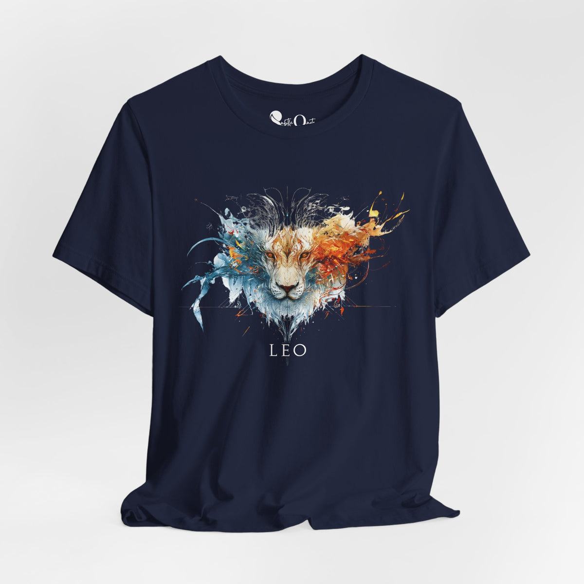 Leo Lion Zodiac T-Shirt Navy T-Shirt