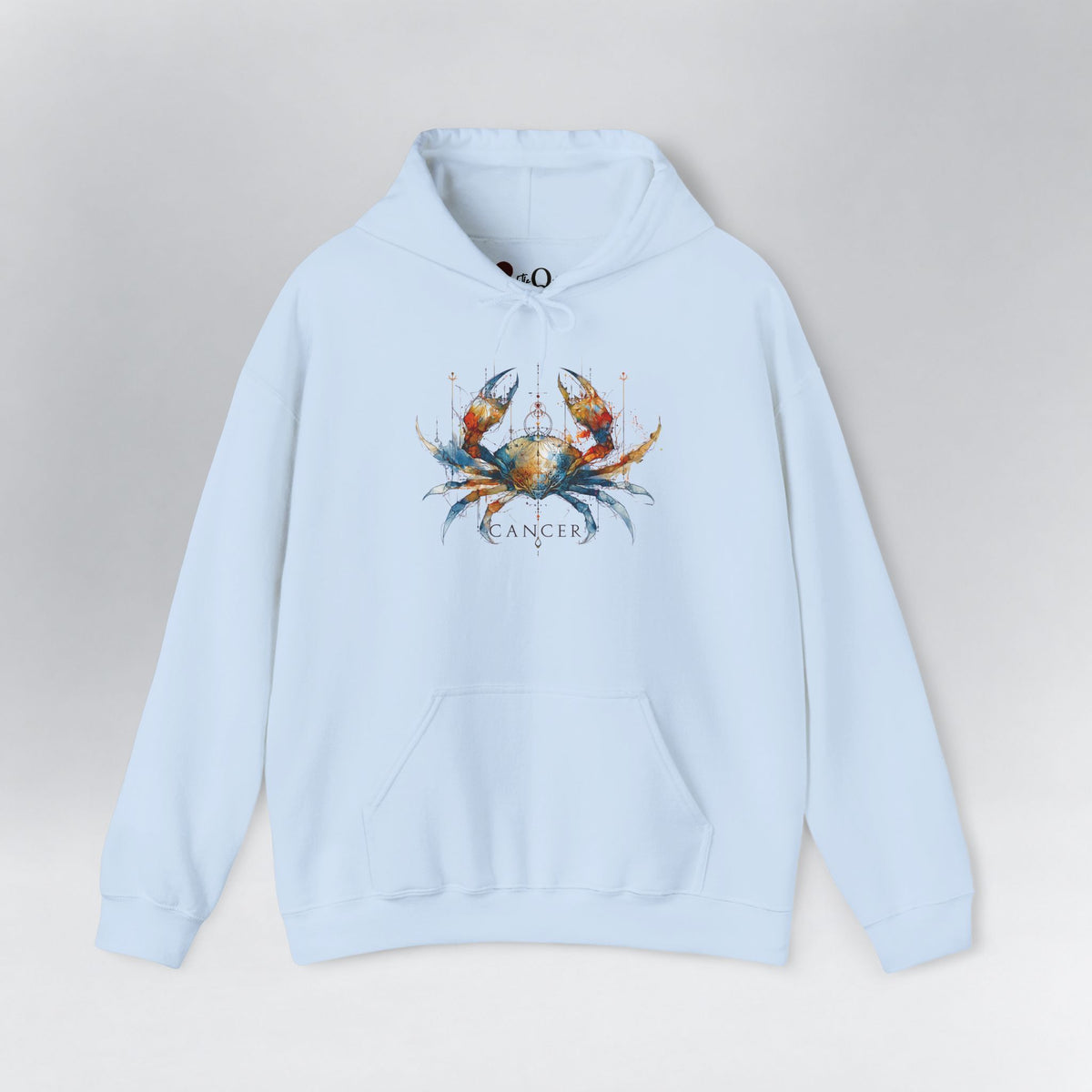 Cancer Crab Zodiac Hoodie Light Blue Hoodie