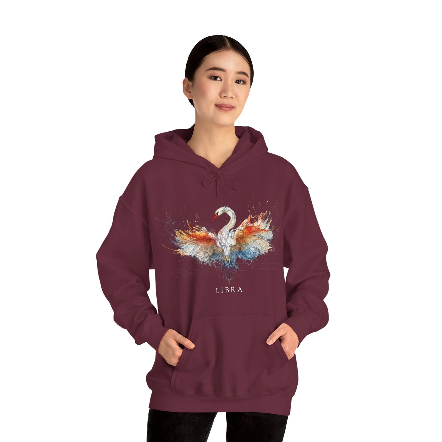 Libra Swan Heavy Blend™ Hoodie  | Zodiac Line