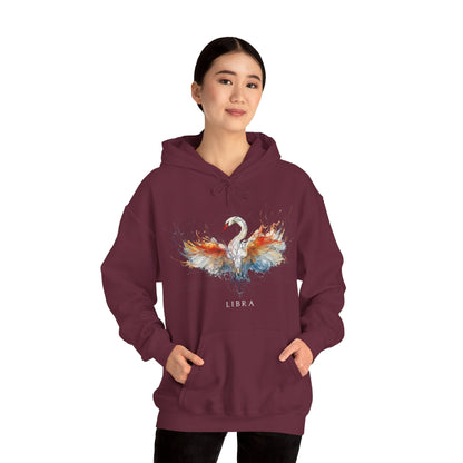 Libra Swan Heavy Blend™ Hoodie  | Zodiac Line